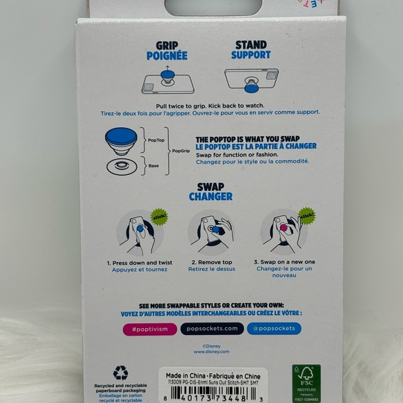 Popsocket Suns Out Stitch Enamel - Picture 2 of 2